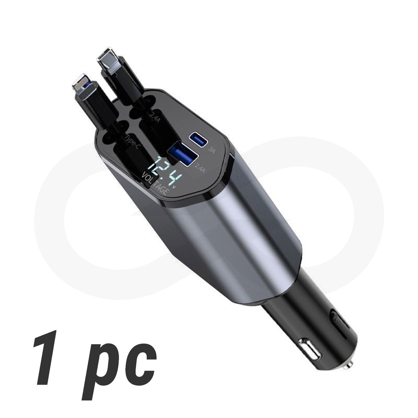4-in-1 Retractable Car Charger