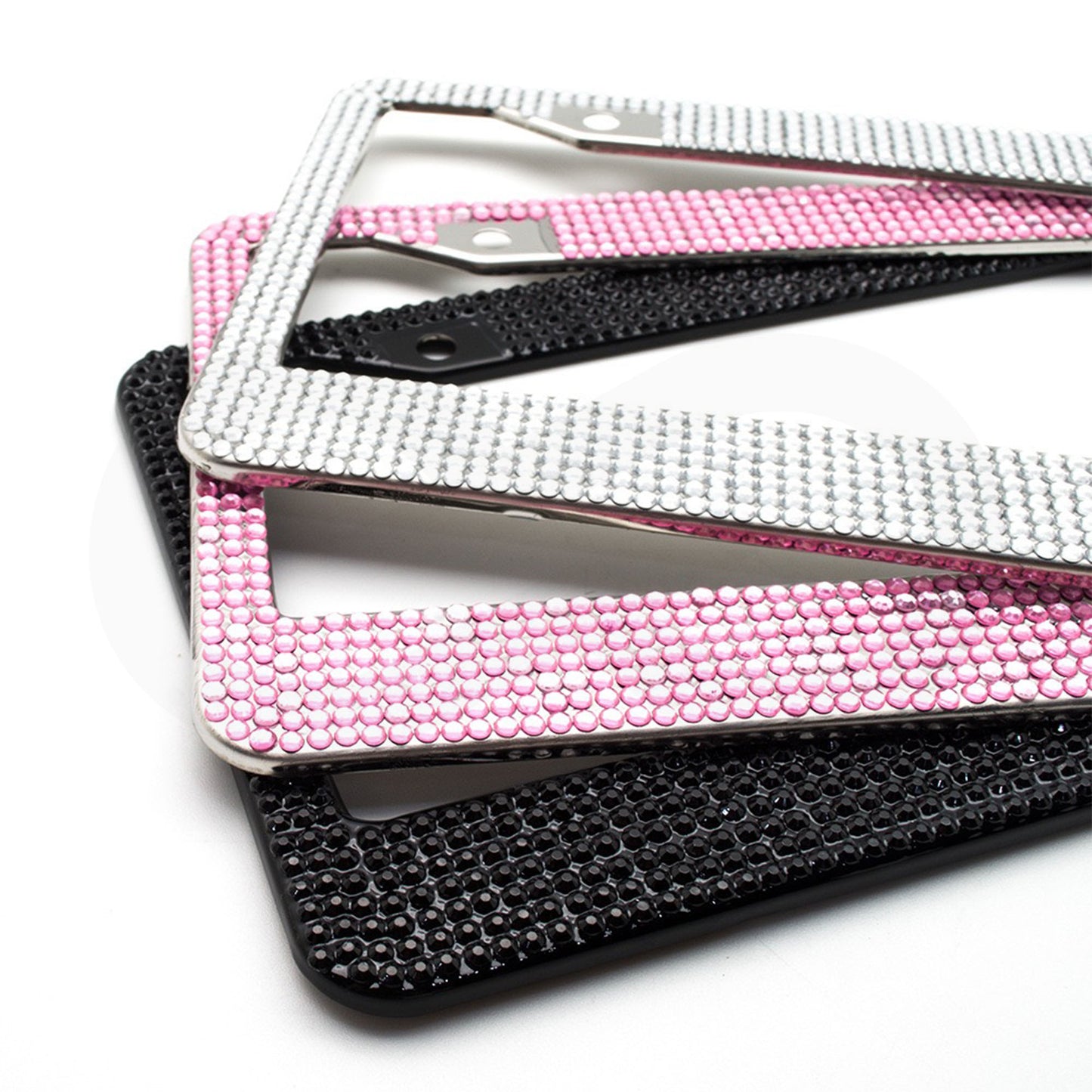 Artificial Rhinestone Car License Plate Frame 10