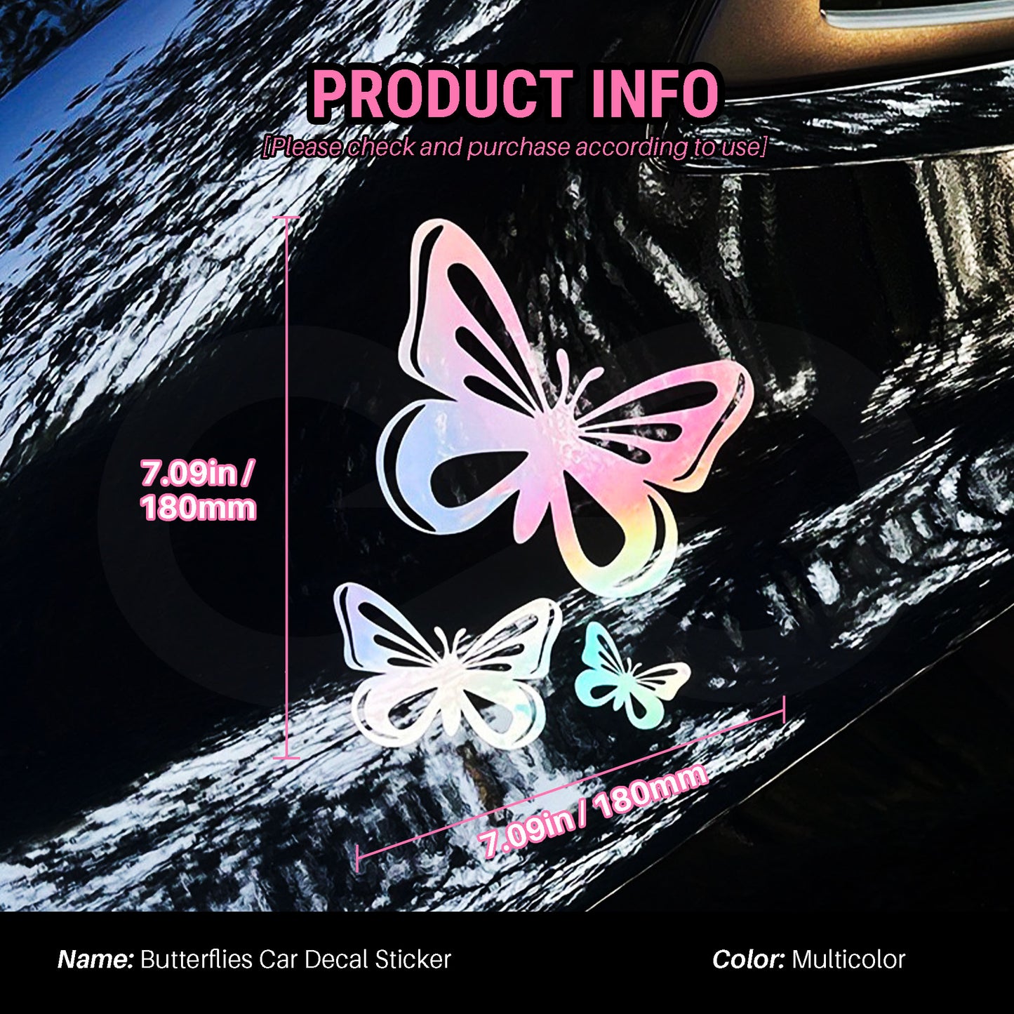 Butterflies Pattern Styling Decal 07 Product Information