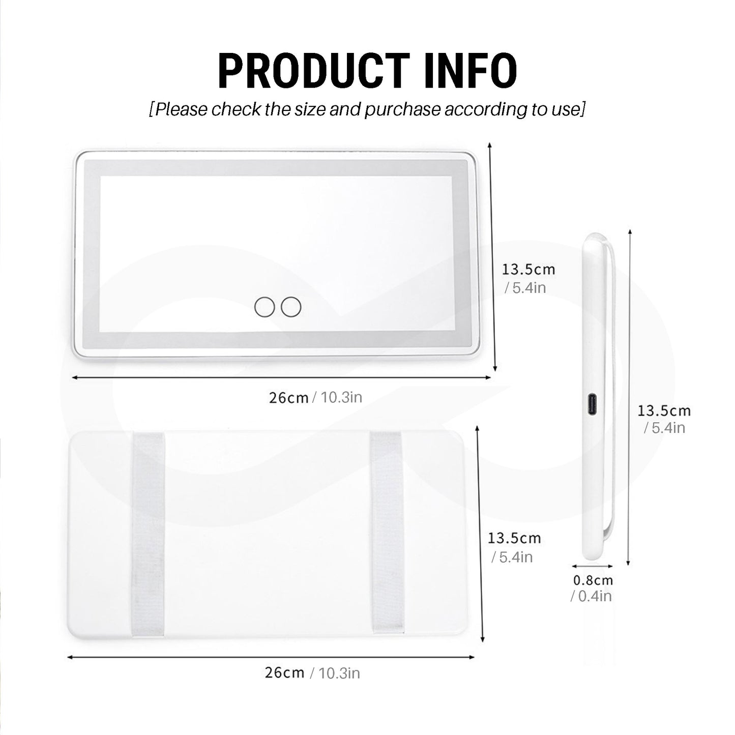 Car Sun Visor Vanity Mirror 09 Product Information