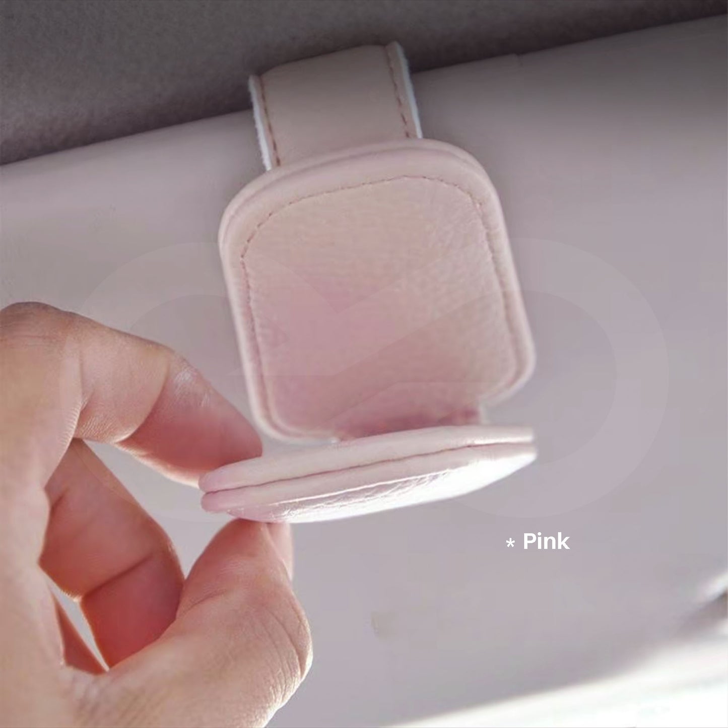 Pink car sunglasses holder clip
