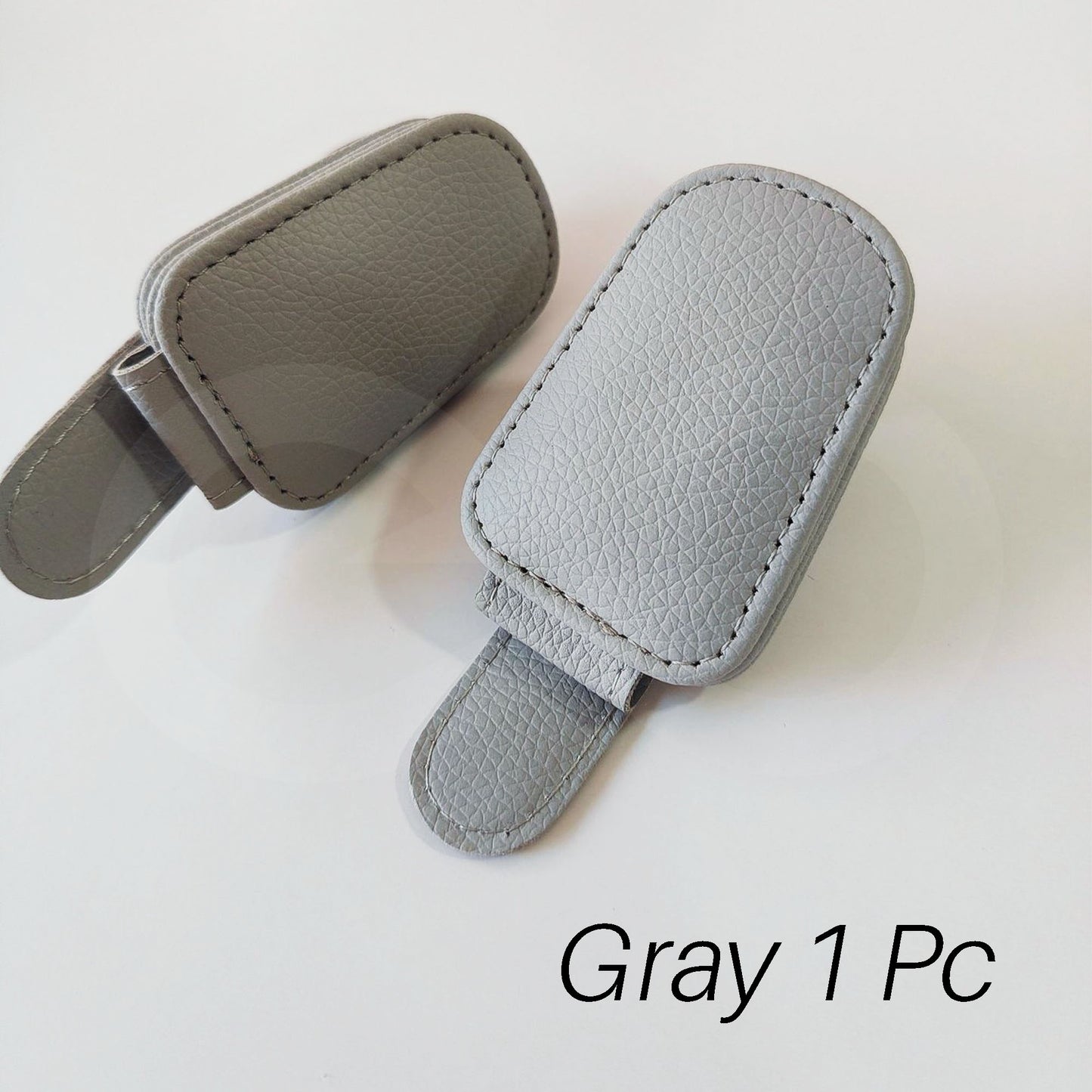 Gray car visor sunglasses clip