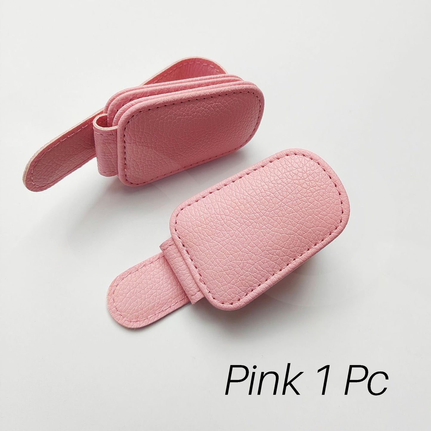 Pink car visor sunglasses clip