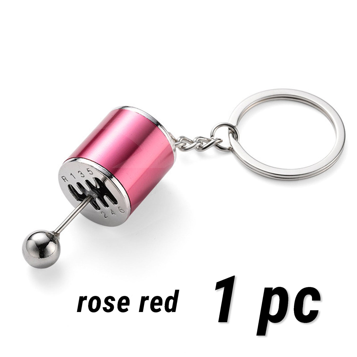Creative Car Gear Shift Keychain SKU Rose Red 1pc