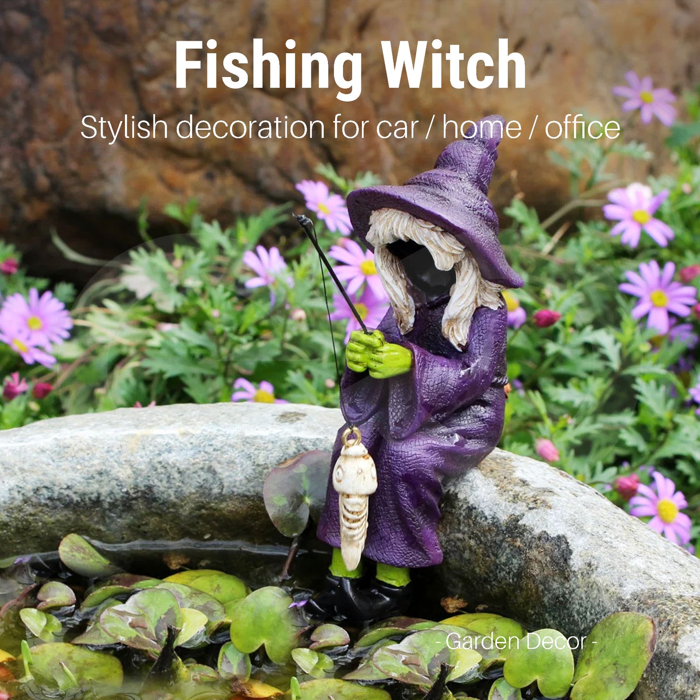 Fishing Witch Decoration 02
