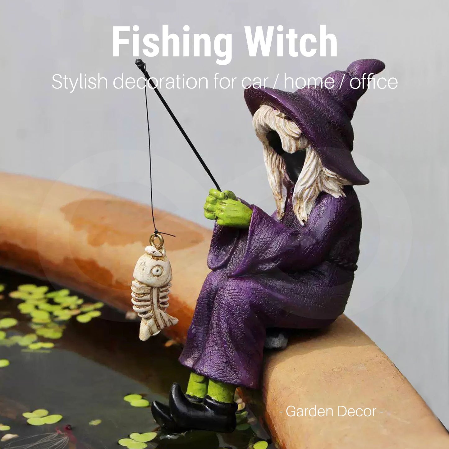 Fishing Witch Decoration 04