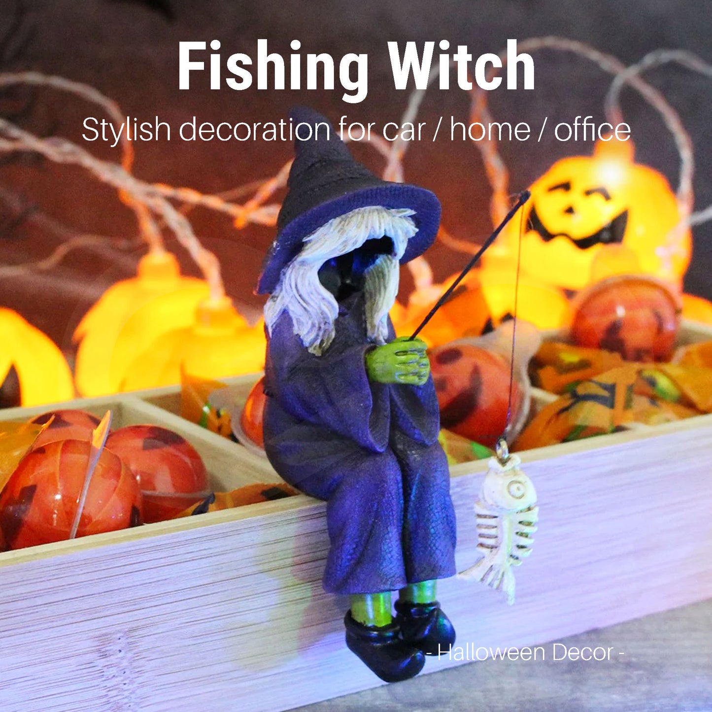 Fishing Witch Decoration 05