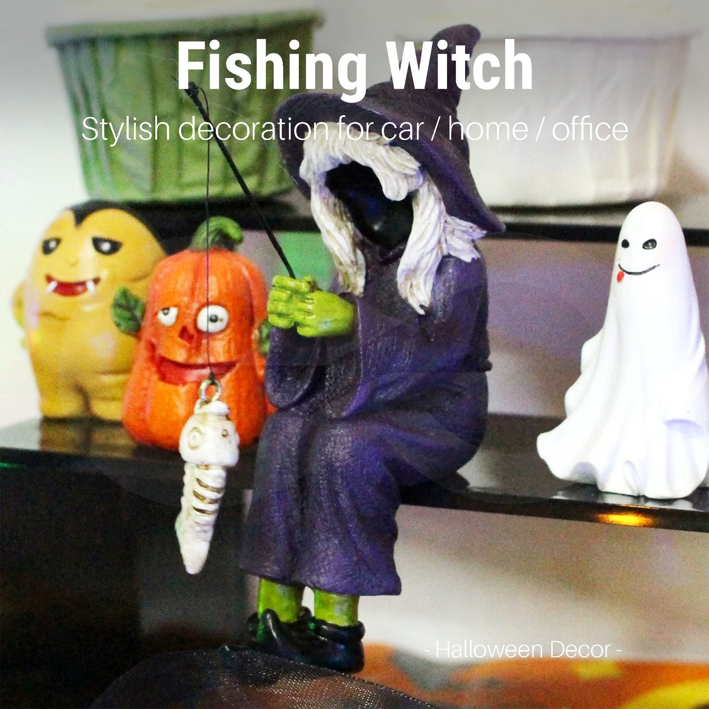 Fishing Witch Decoration 06