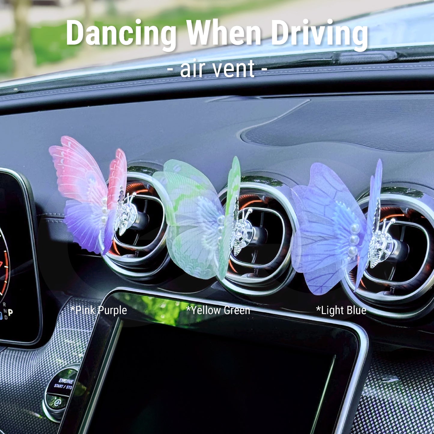 Flying Butterfly Car Air Vent Clip Decoration