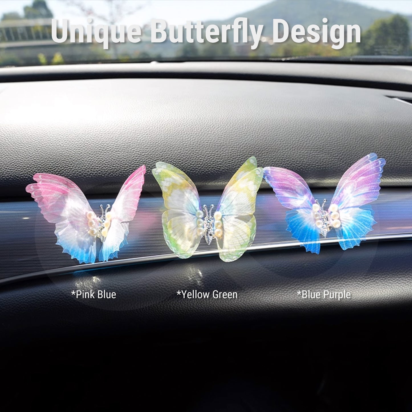 Flying Butterfly Car Air Vent Clip Decoration