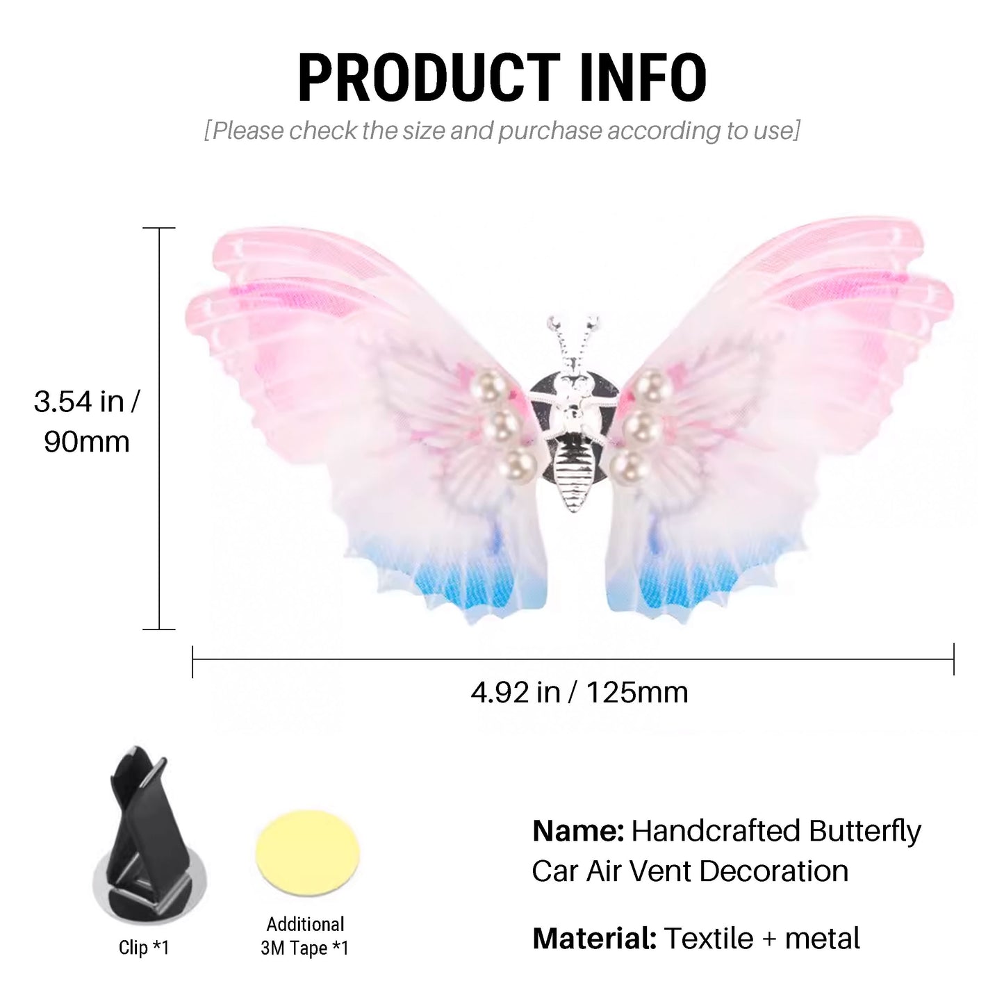 Flying Butterfly Car Air Vent Clip Decoration Product Details