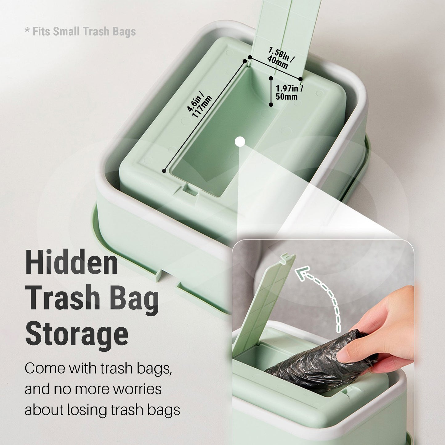 Foldable Bucket 5L(1.3 Gallon) with Handle & Trash Bags 04