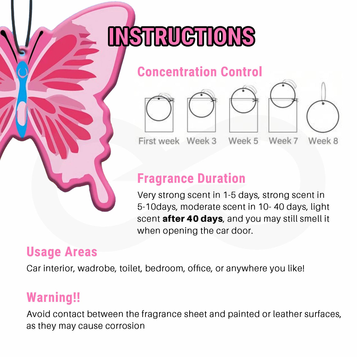 Pink Butterfly-shaped Air Freshener 06 Instructions