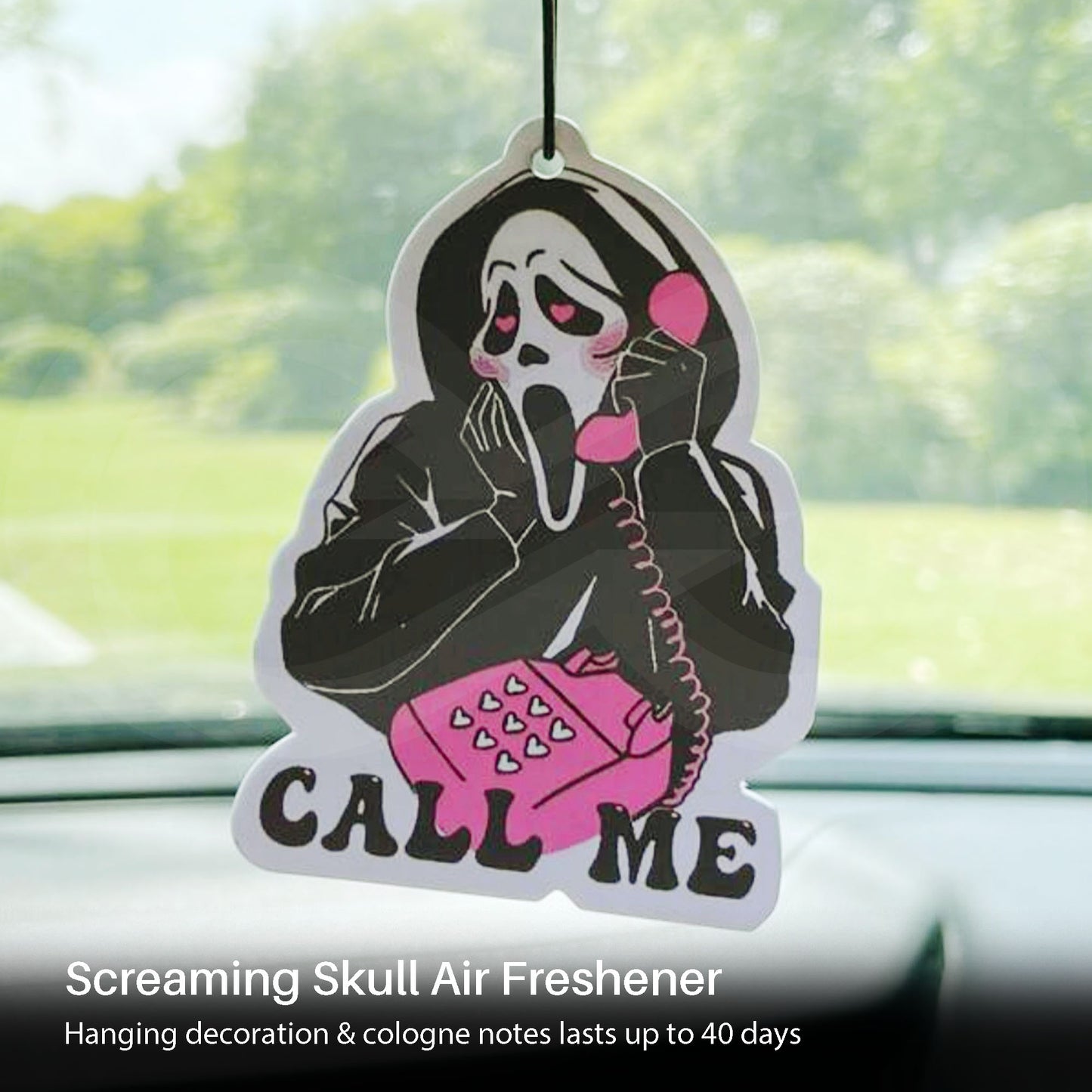 Screaming Skull Call Me Air Freshener 07