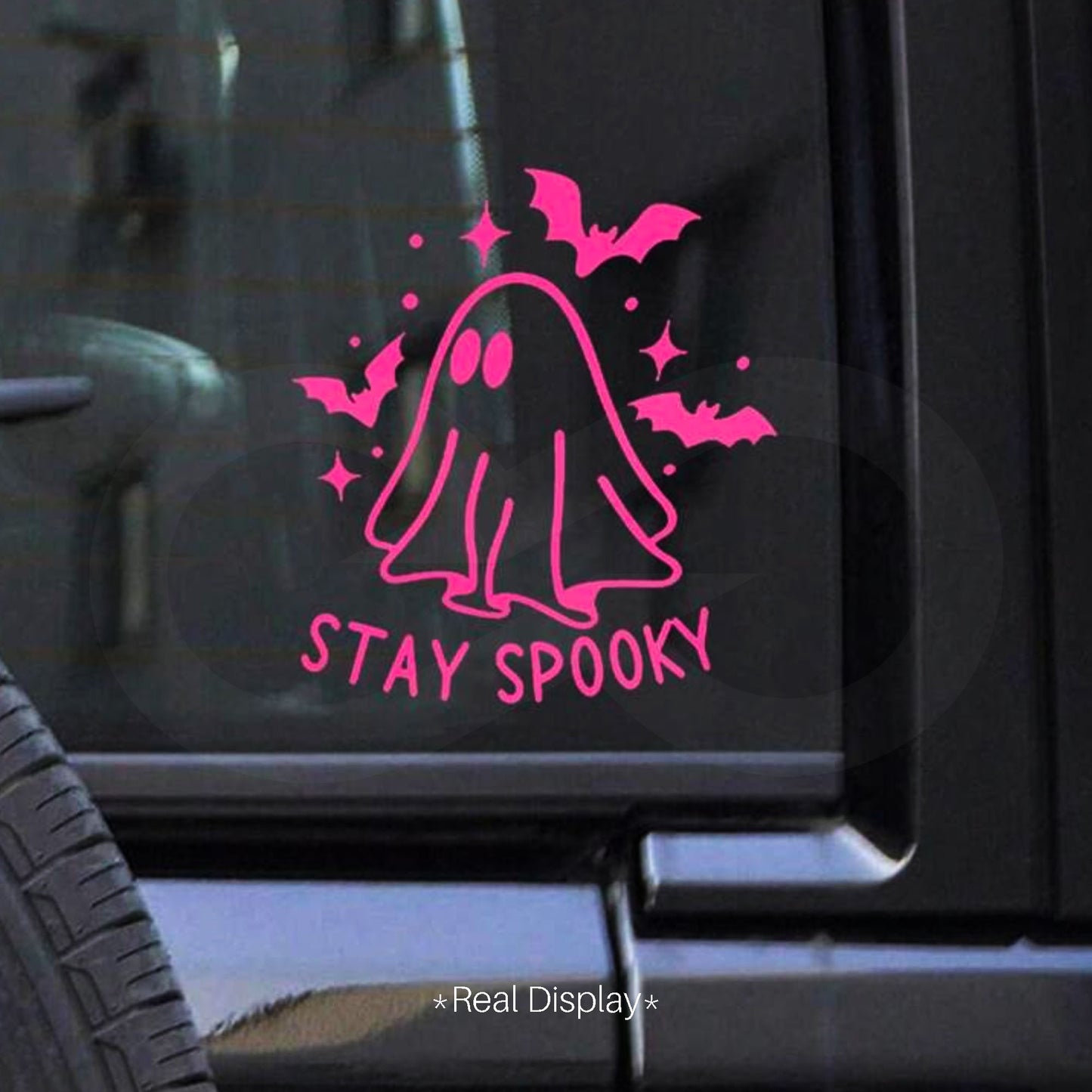 Stay Spooky Pink Ghost Decal 03