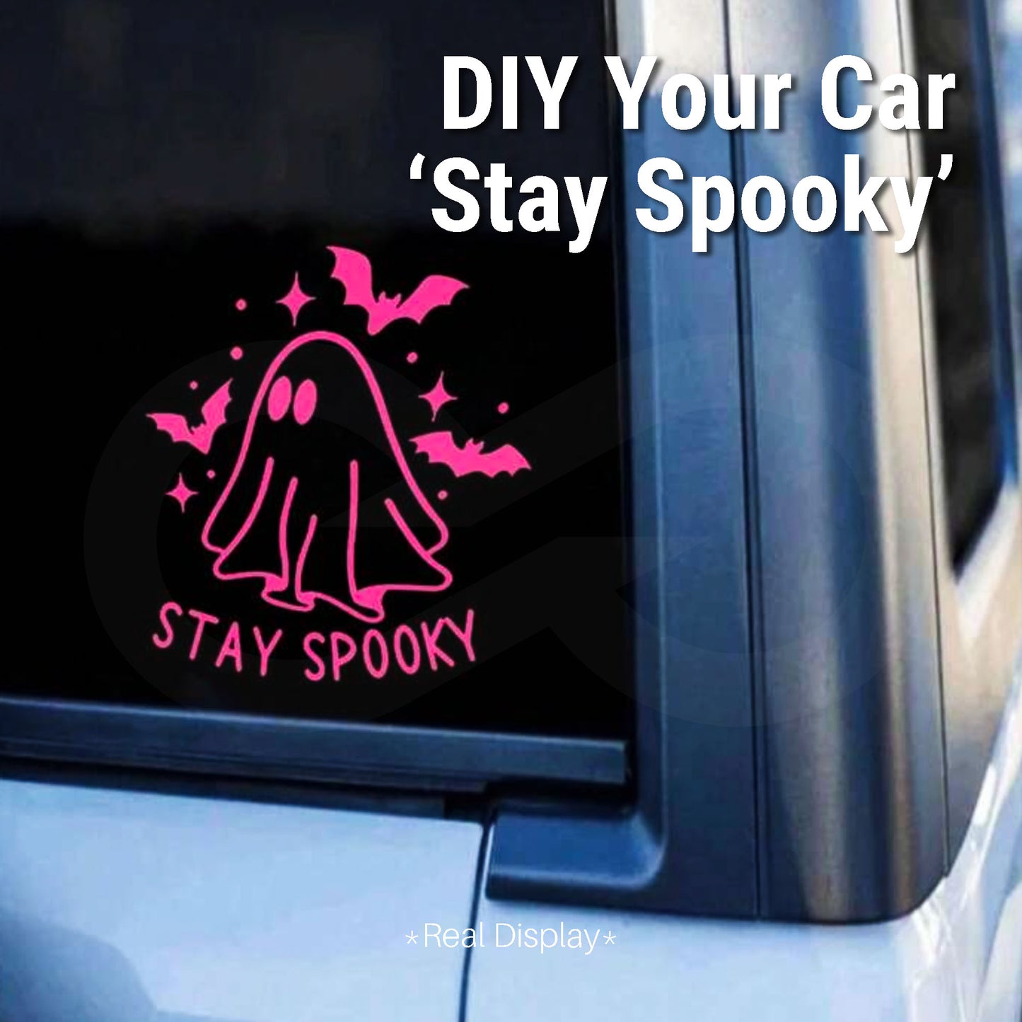 Stay Spooky Pink Ghost Decal 04