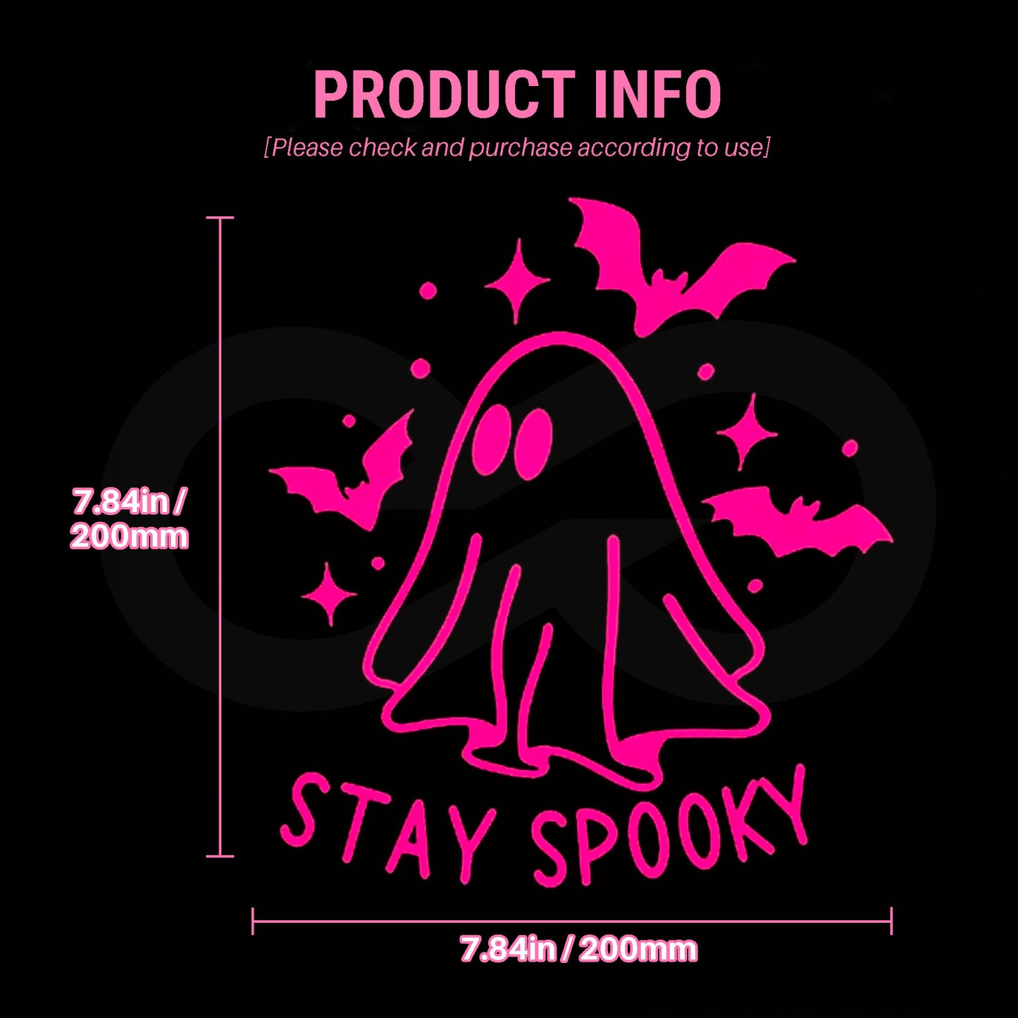 Stay Spooky Pink Ghost Decal 05