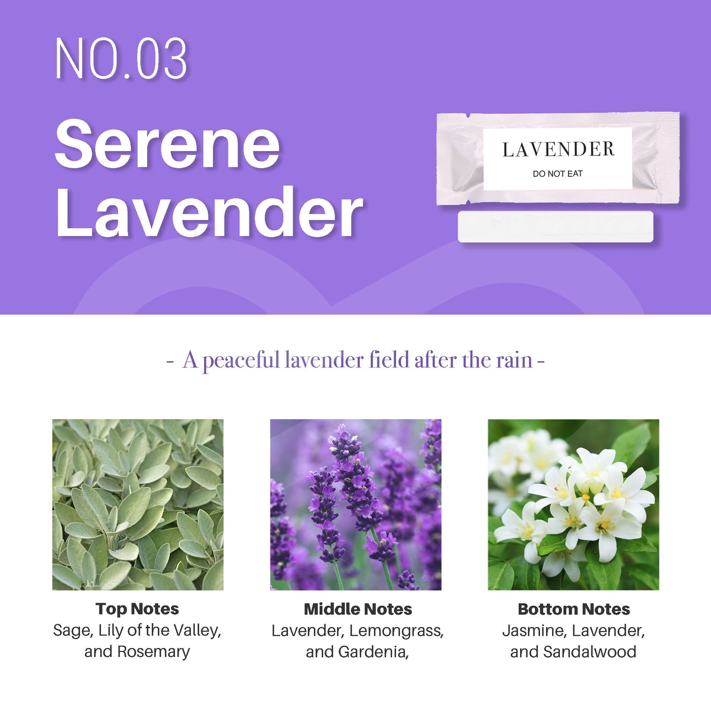 Wooden Car Air Outlet Perfume Clip NO.03 Lavender
