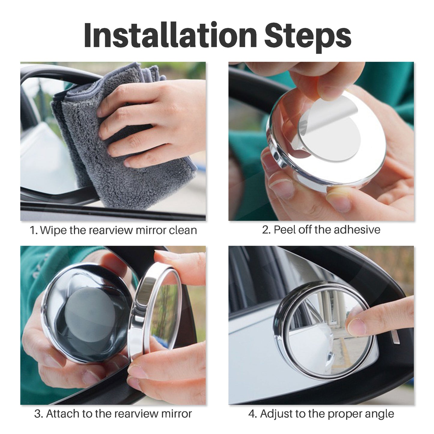 360 degree adjustable blind spot mirror 12