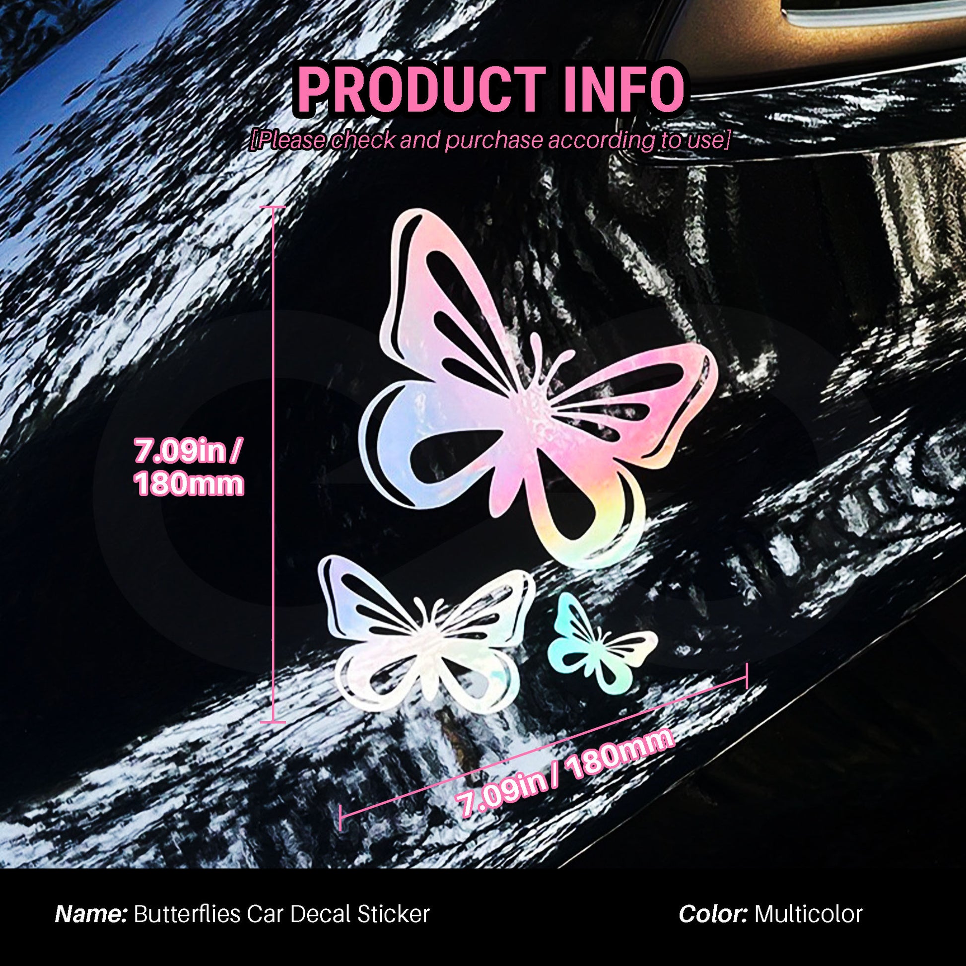 Butterflies Pattern Styling Decal 07 Product Information