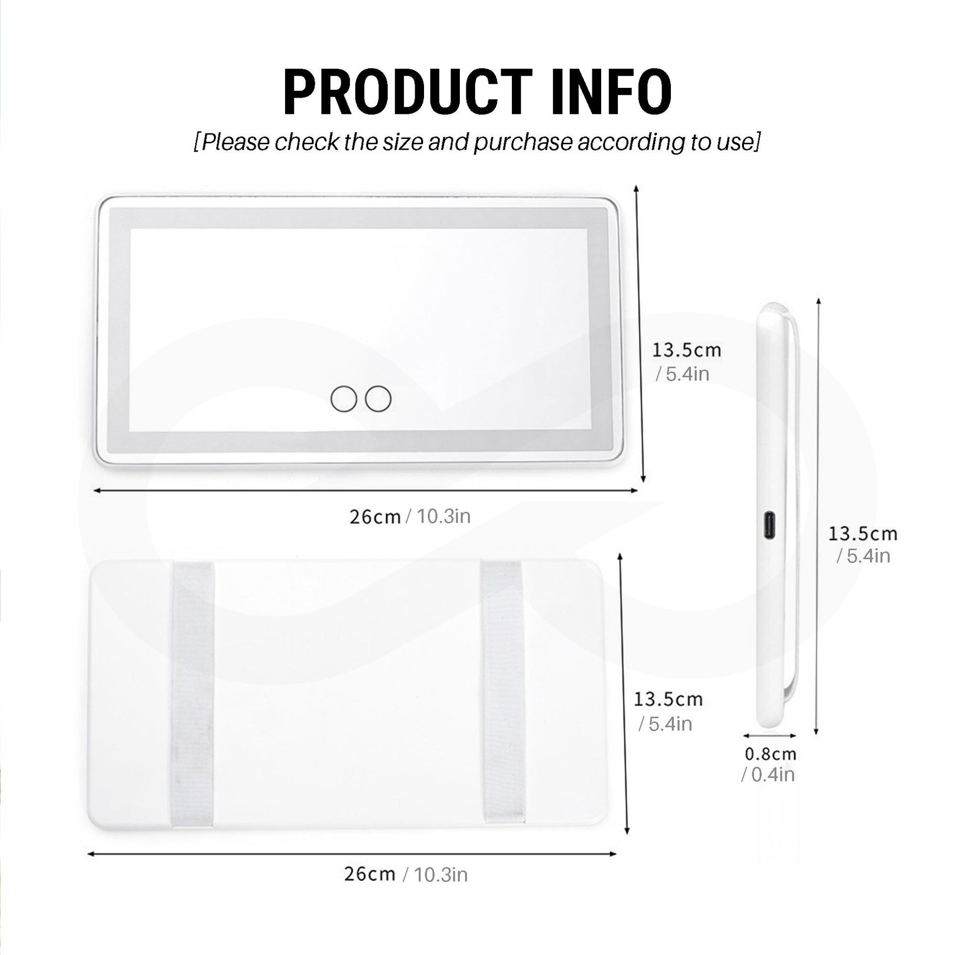 Car Sun Visor Vanity Mirror 09 Product Information