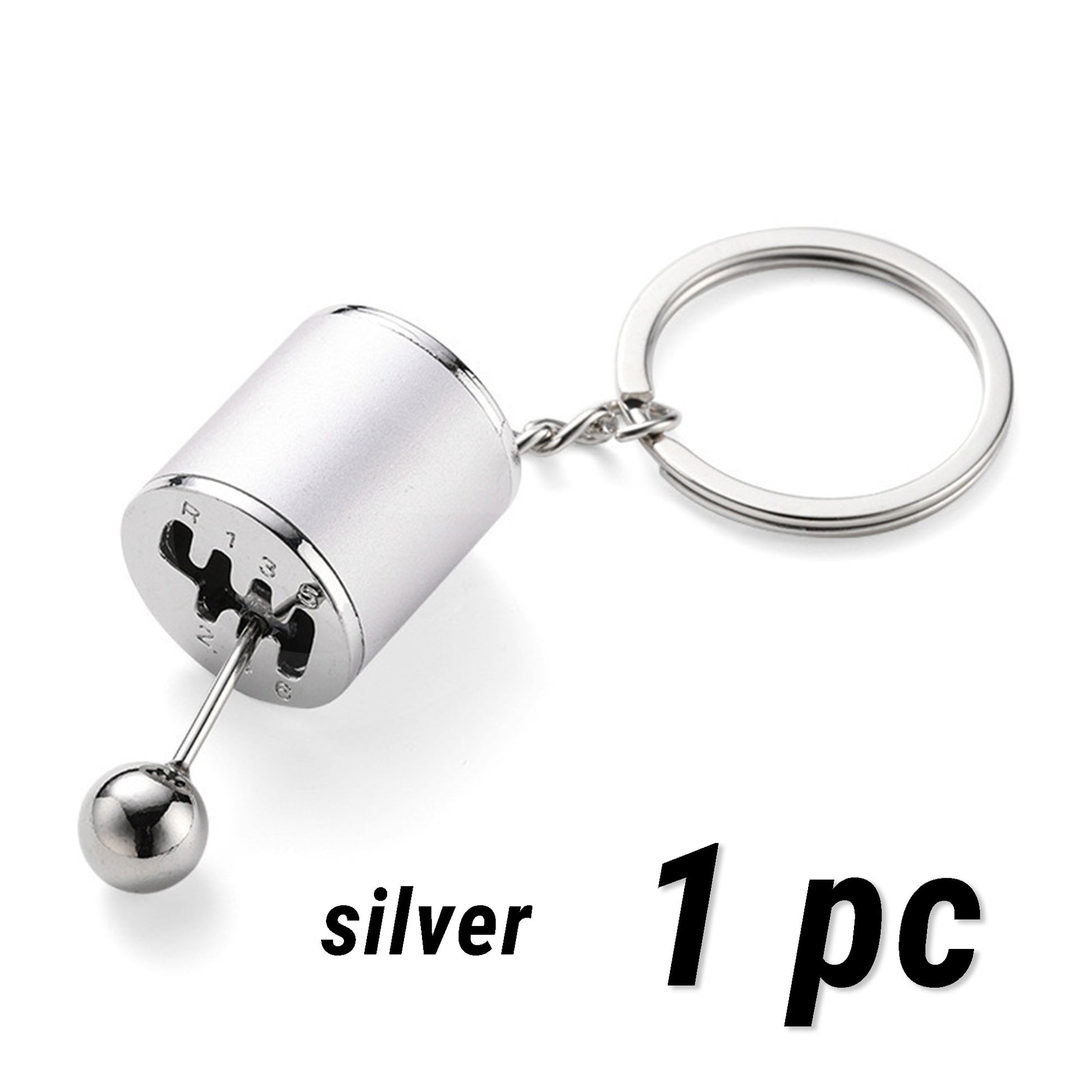 Creative Car Gear Shift Keychain SKU Silver 1pc