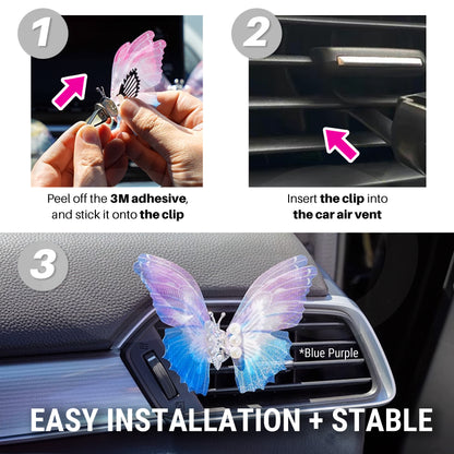 Flying Butterfly Car Air Vent Clip Decoration