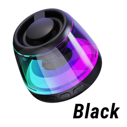 Black Mini Magnetic Bluetooth Speaker on a white background