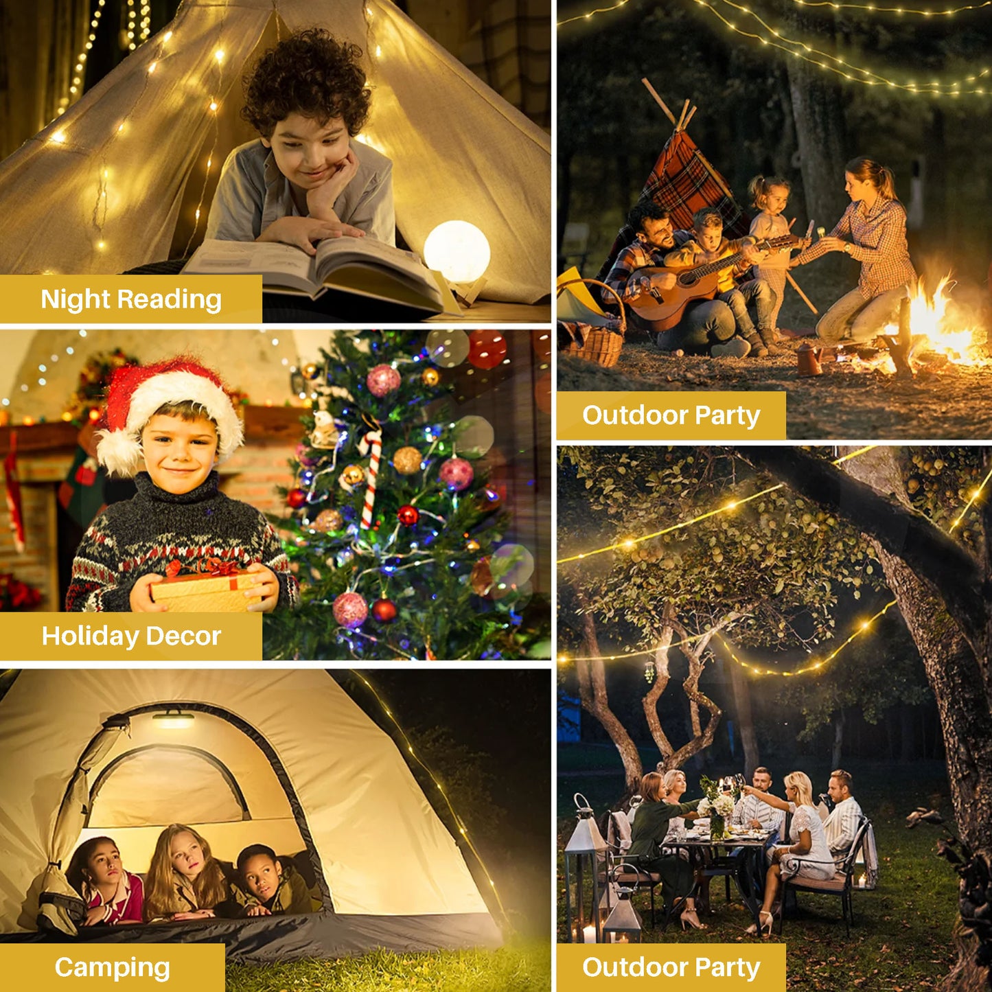 Retractable Rechargeable Camping String Lights 03