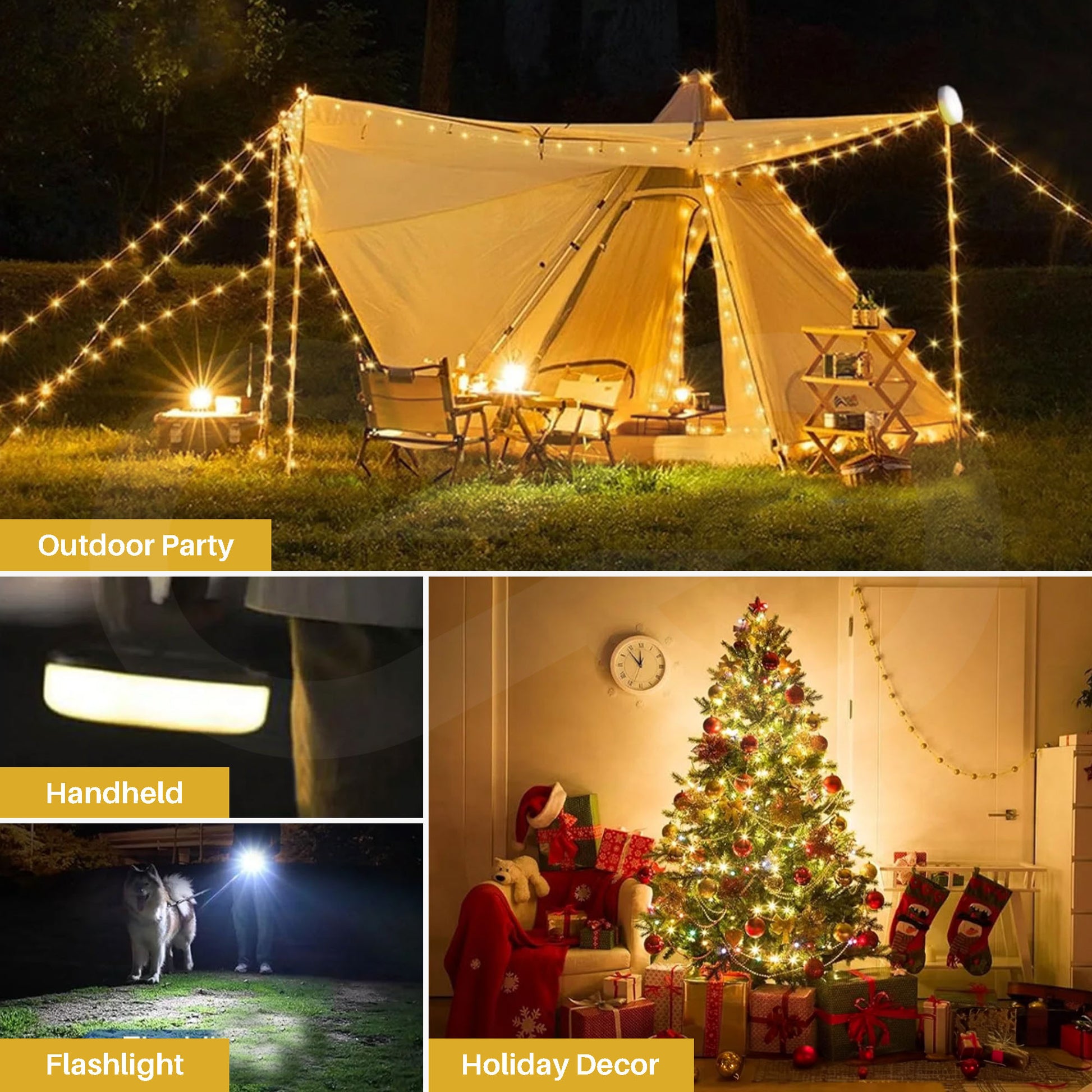 Retractable Rechargeable Camping String Lights 04