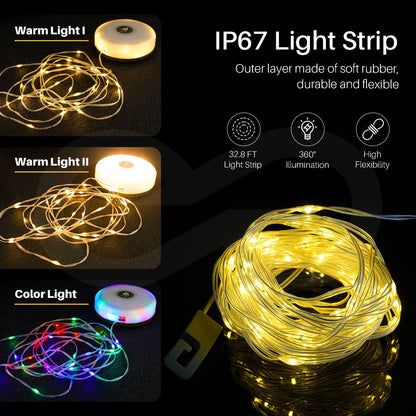 Retractable Rechargeable Camping String Lights 07