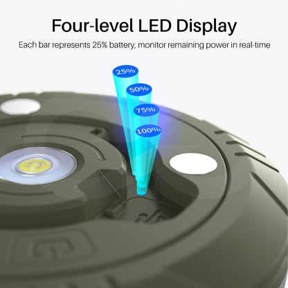 Retractable Rechargeable Camping String Lights 11 FourLevel LED Display