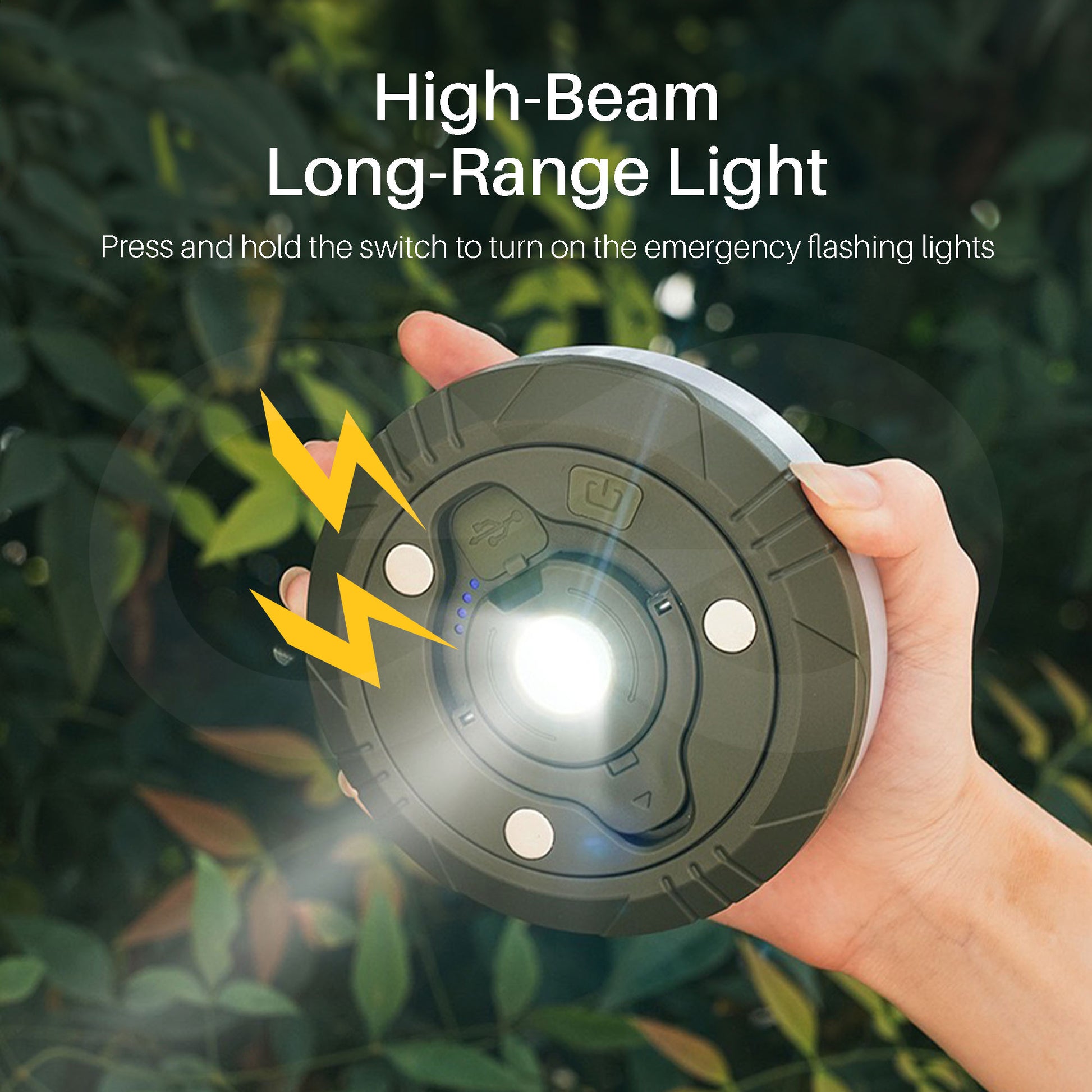 Retractable Rechargeable Camping String Lights 12 High-beam Long-range Light