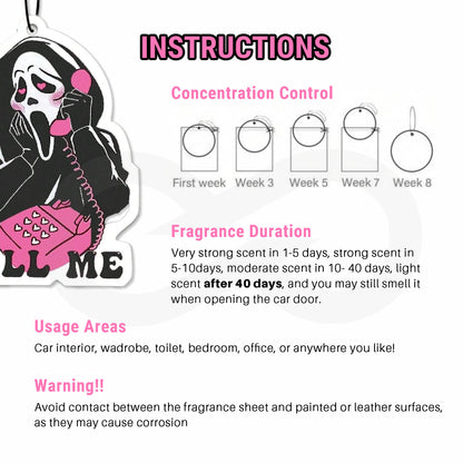 Screaming Skull Call Me Air Freshener 06
