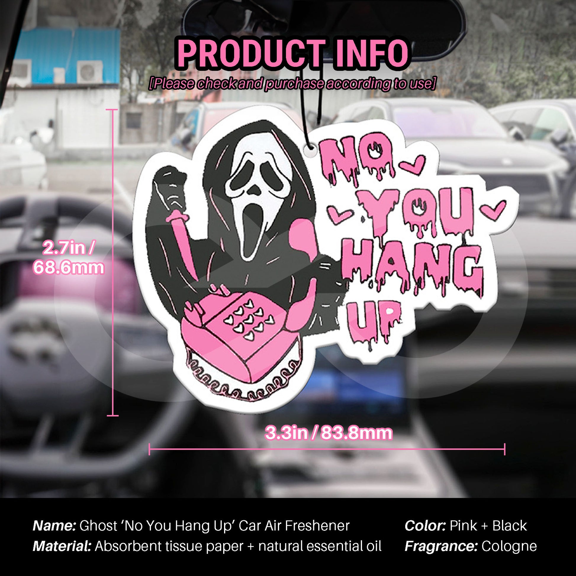 Screaming Skull No You Hang Up Air Freshener 05