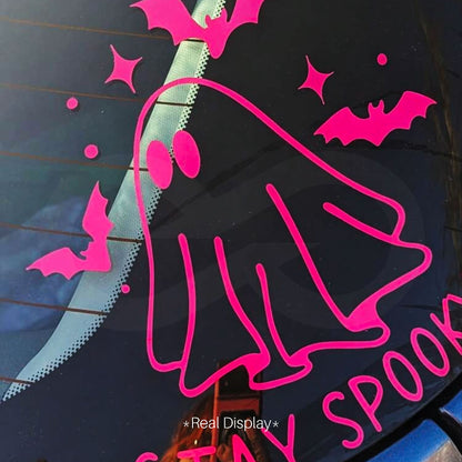 Stay Spooky Pink Ghost Decal 02