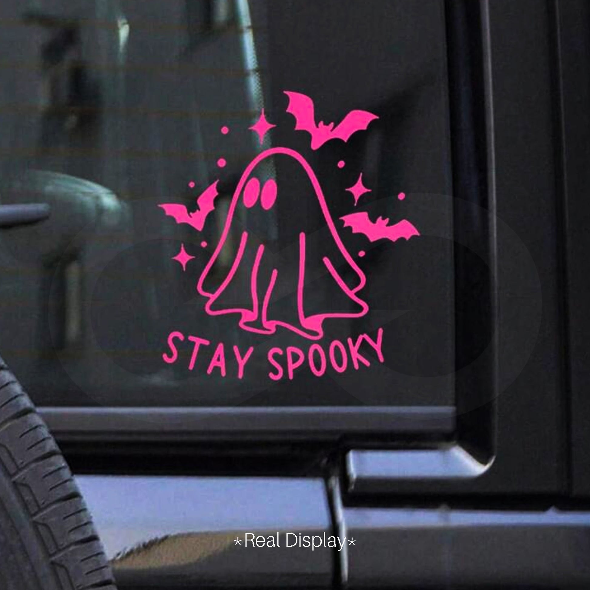 Stay Spooky Pink Ghost Decal 03