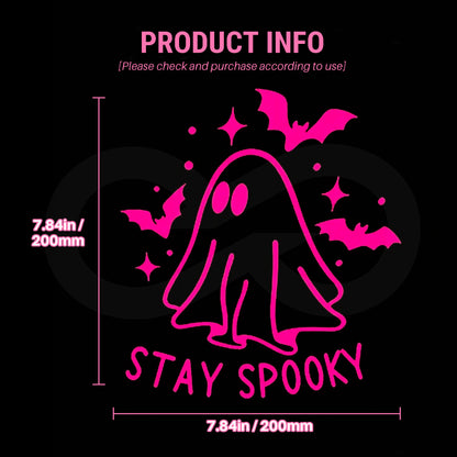 Stay Spooky Pink Ghost Decal 05