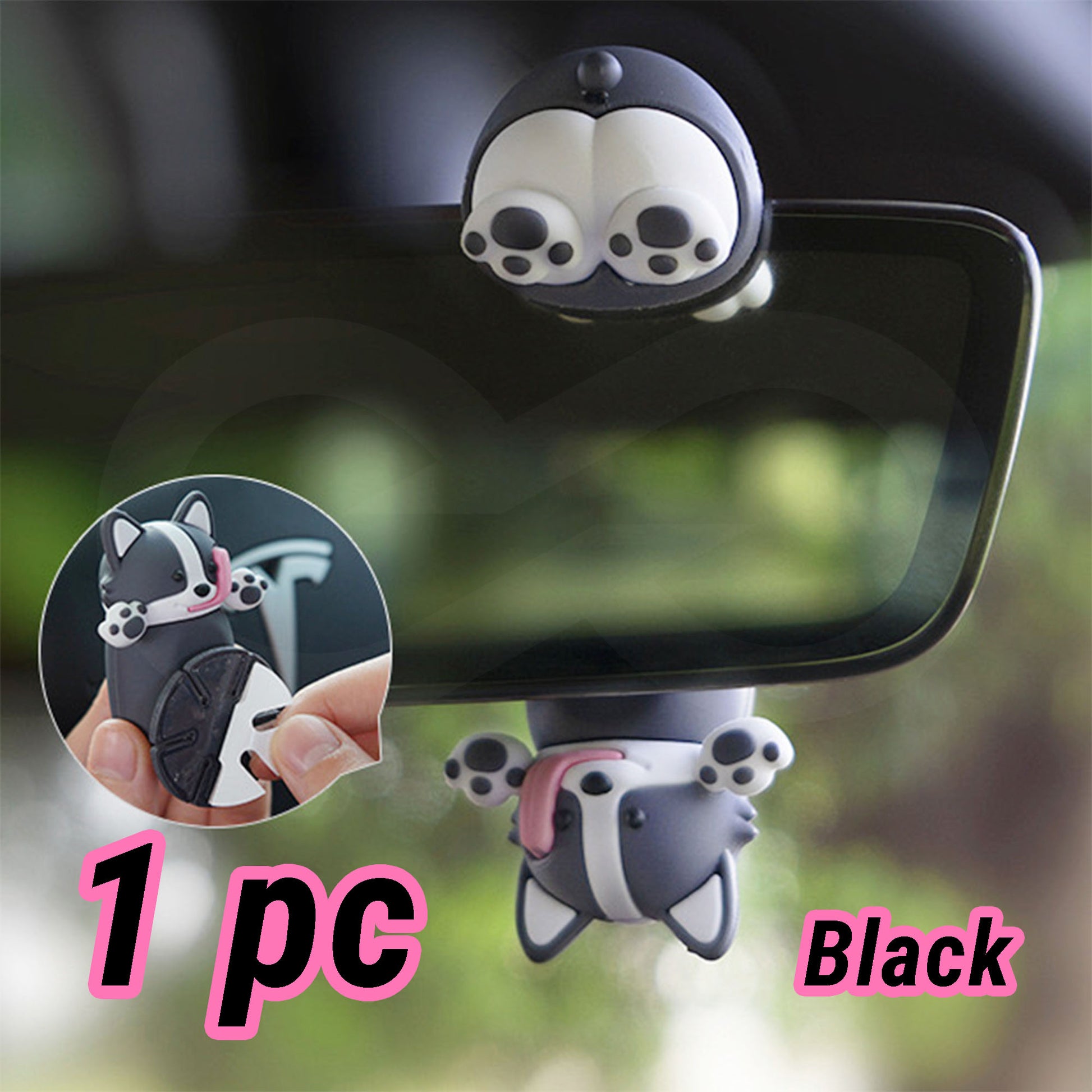 Swinging Dog Air Freshener SKU Black 1pc